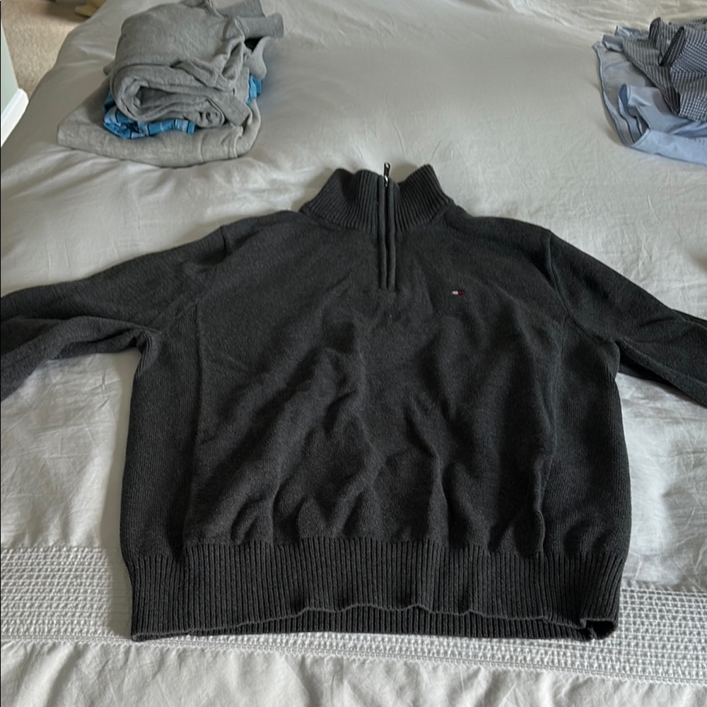 Tommy Hilfiger Black Zip Up Sweater
